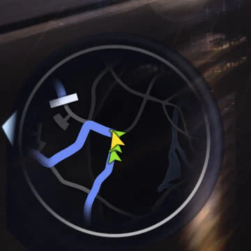 Heatwarped in-race circular mini-map crop